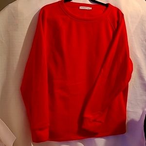 Misslook Long Sleeve Fleece Sweatshirt True Red XXL New without tags